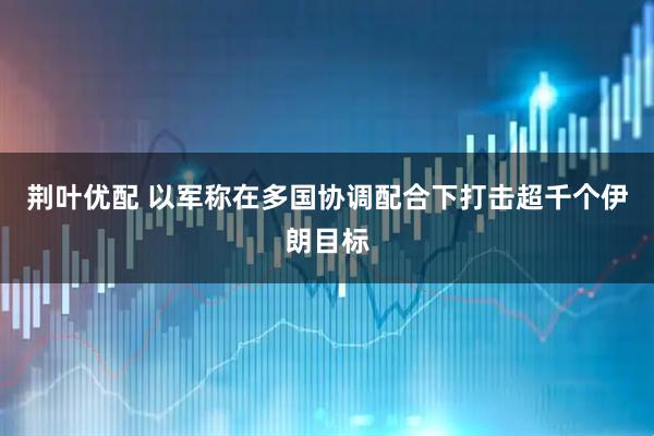 荆叶优配 以军称在多国协调配合下打击超千个伊朗目标