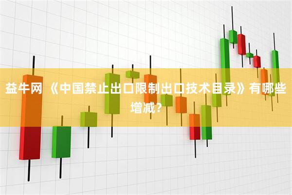 益牛网 《中国禁止出口限制出口技术目录》有哪些增减？